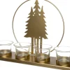 Intratuin waxinelichthouder Frida kerstboom goud 29 x 8 x 21 cm