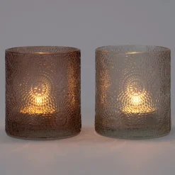 Intratuin waxinelichthouder Fion bruin D 8 H 9 cm