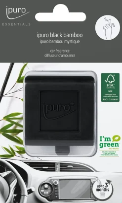 Ipuro autoclip Essentials Black Bamboo 4 x 4 cm