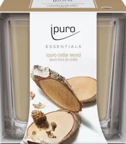 Ipuro geurkaars Essentials Cedar Wood 26 uur D 7,1 H 7 cm