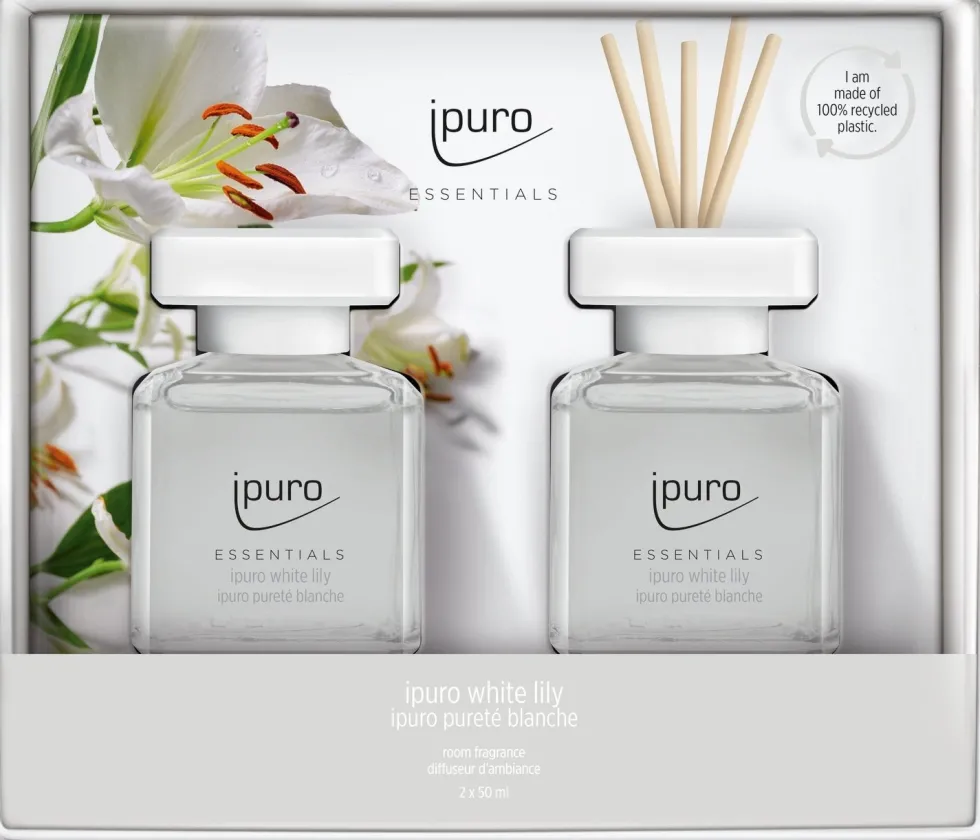 Ipuro geurstokjes Essentials White Lily 50 ml 2 stuks