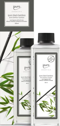 Ipuro geurstokjes navulling Black Bamboo fris 500 ml