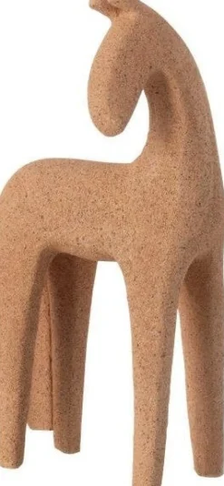 J-Line beeld Paard beige 15 x 8,5 x 28 cm