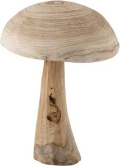 J-Line beeld Paddenstoel naturel 34 x 34 x 45 cm