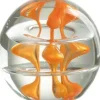 J-Line beeld transparant / oranje D 8 H 8 cm