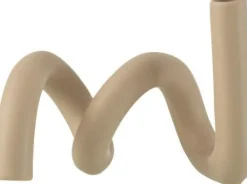J-Line kandelaar Kronkel beige 25 x 15 x 18 cm