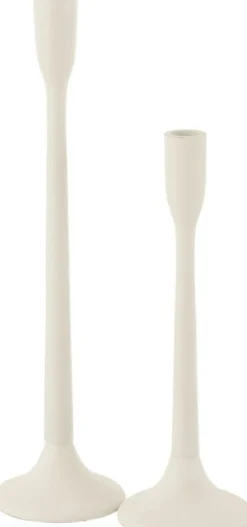 J-Line kandelaar wit 10,5 x 10,5 x 41 cm