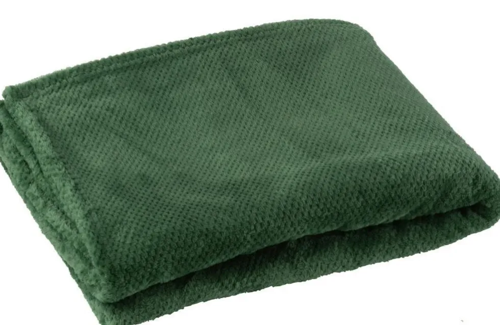 J-Line plaid Snuggle groen 130 x 170 cm