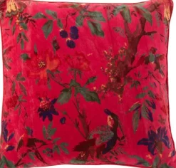 J-Line sierkussen roze / rood 45 x 45 cm