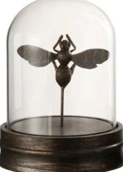 J-Line stolp zwart / goud D 13 H 18 cm