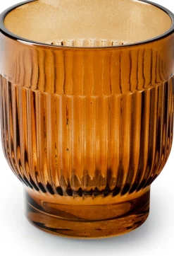 Jodeco waxinelichthouder Dex bruin D 7,5 H 8,5 cm