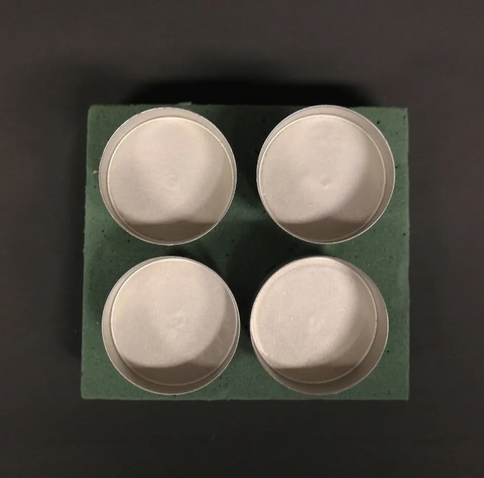 Kaarsenhouder voor theelicht D 5 cm zilver 4 stuks