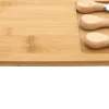 Kaasplank met mesjes acacia 38 x 18,5 x 1,5 cm 4-delige set