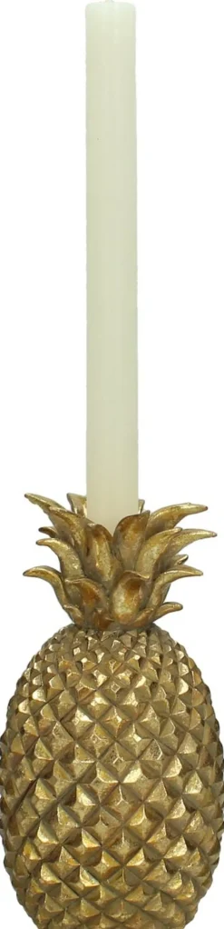Kandelaar Ananas goud 10,4 x 10,4 x 20,5 cm