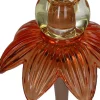 Kandelaar Flora rood / bruin D 11 H 21,8 cm