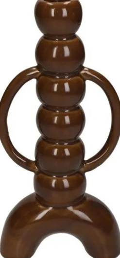 Kandelaar Henque bruin 10 x 4,5 x 21,5 cm