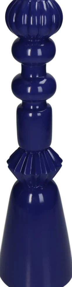 Kandelaar Henry blauw D 10 H 35 cm