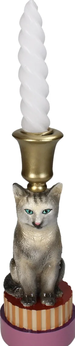 Kandelaar Kat 8,5 x 8,5 x 22 cm