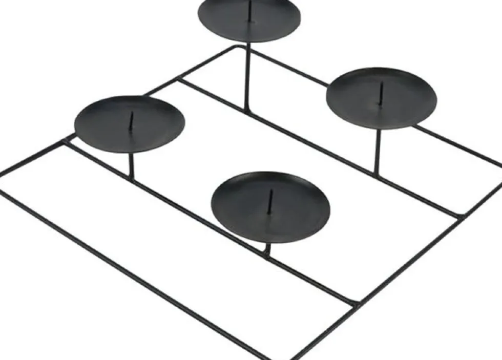 Kandelaar klein zwart 27 x 27 x 9 cm