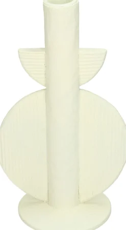 Kandelaar Poly ivoor 13 x 9,4 x 22,2 cm