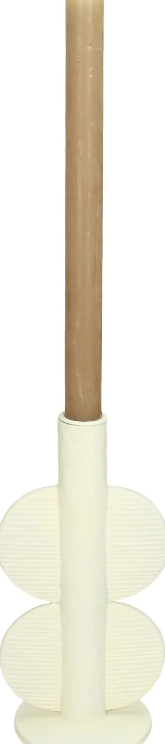 Kandelaar Poly ivoor 13 x 9,4 x 22,2 cm