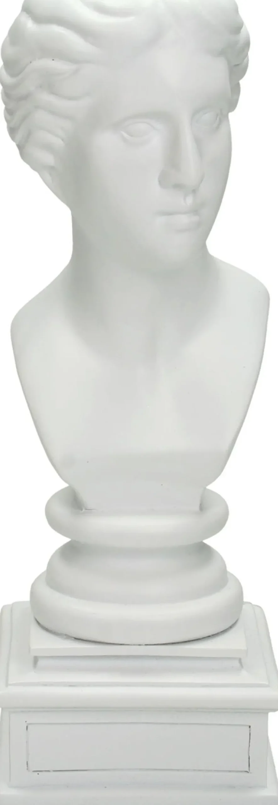 Kandelaar Roman wit 8,5 x 7,5 x 21,5 cm
