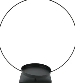 Kandelaar zwart D 25 H 39 cm