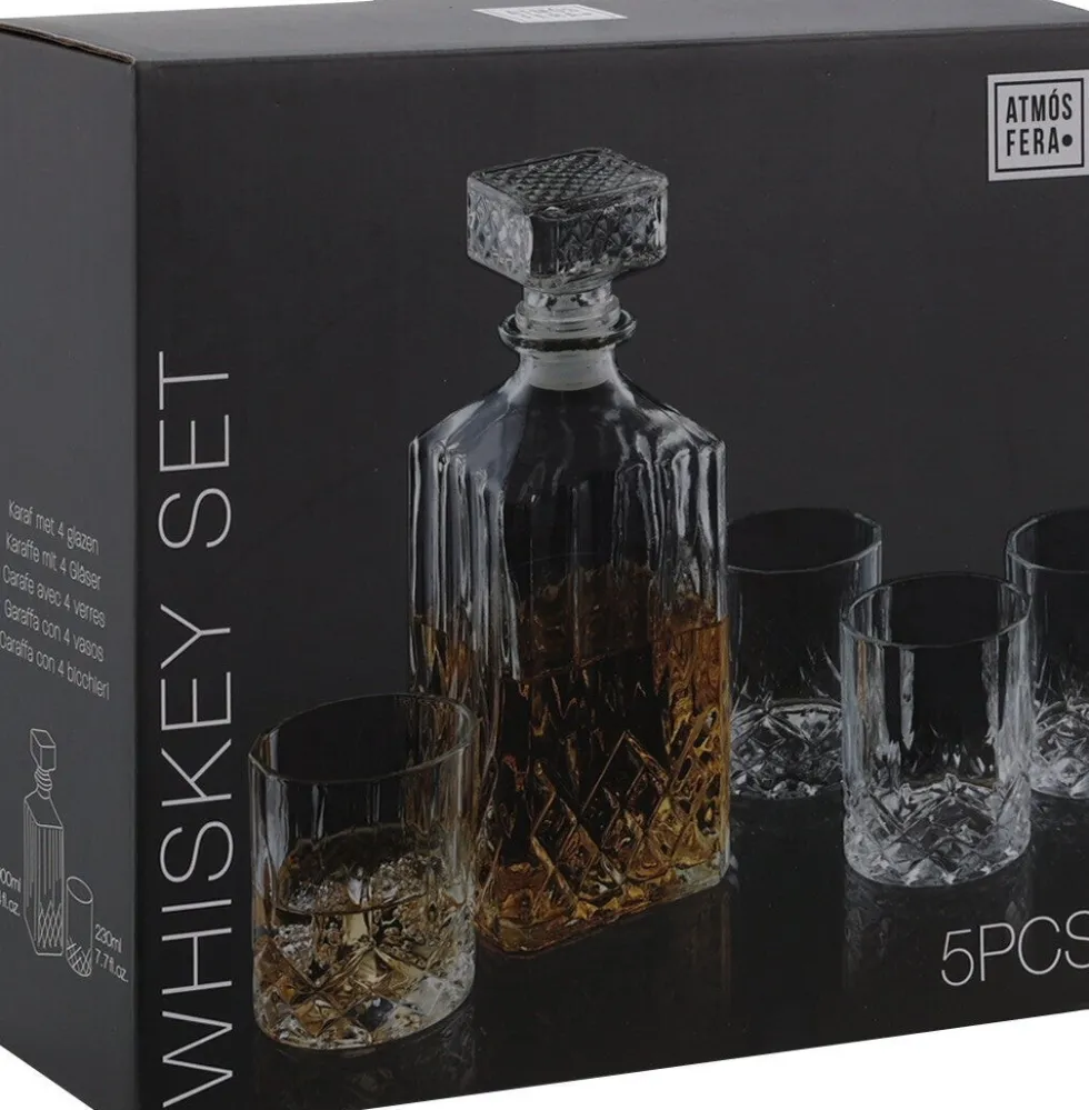 Karafset transparant 900 ml 5 stuks