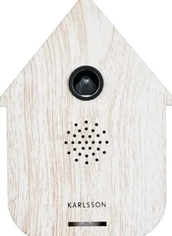 Karlsson soundbox Koekoek naturel / wit 12 x 7,5 x 11,5 cm