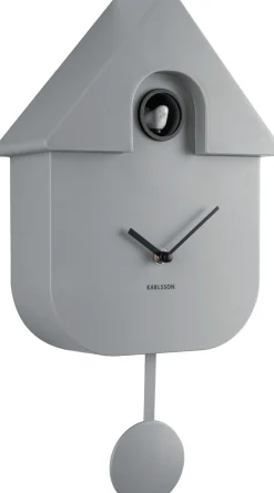 Karlsson wandklok Modern Cuckoo grijs 41 x 21,5 x 8,5 cm