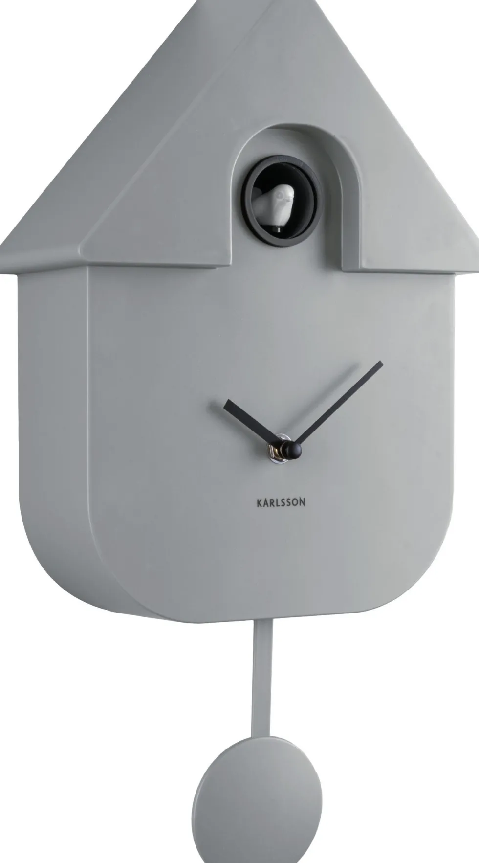 Karlsson wandklok Modern Cuckoo grijs 41 x 21,5 x 8,5 cm