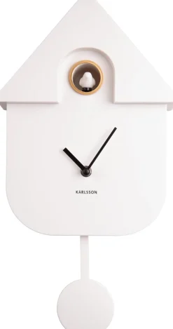 Karlsson wandklok Modern Cuckoo wit 21,5 x 10 x 41 cm