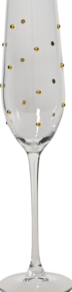 Kitchen Goods & More champagneglas Dots transparant