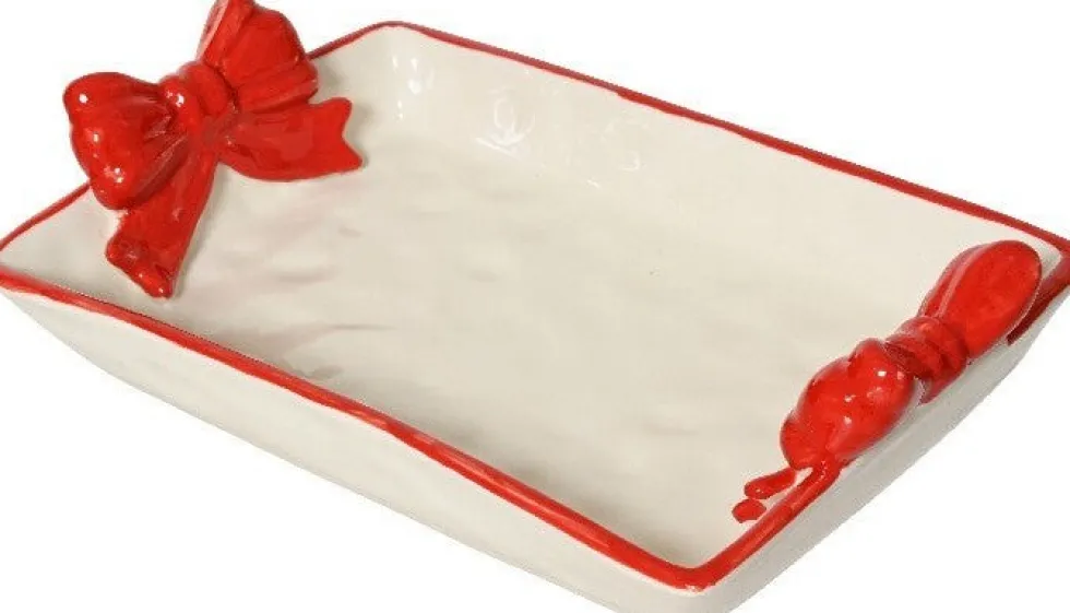 Kitchen Goods & More dienblad Bow wit 19,7 x 12,8 x 5,4 cm