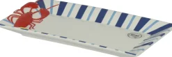 Kitchen Goods & More dienblad Kreeft wit / blauw / rood 25,7 x 14,2 x 3 cm