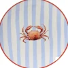 Kitchen Goods & More ontbijtbord wit / blauw D 19,4 H 2 cm