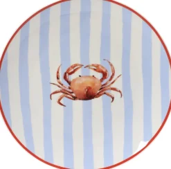 Kitchen Goods & More ontbijtbord wit / blauw D 19,4 H 2 cm