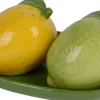 Kitchen Goods & More peper en zoutstel Citroen geel / groen 13 x 8 x 6 cm 3-delig