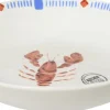 Kitchen Goods & More schaal wit / blauw D 20,4 H 4,5 cm