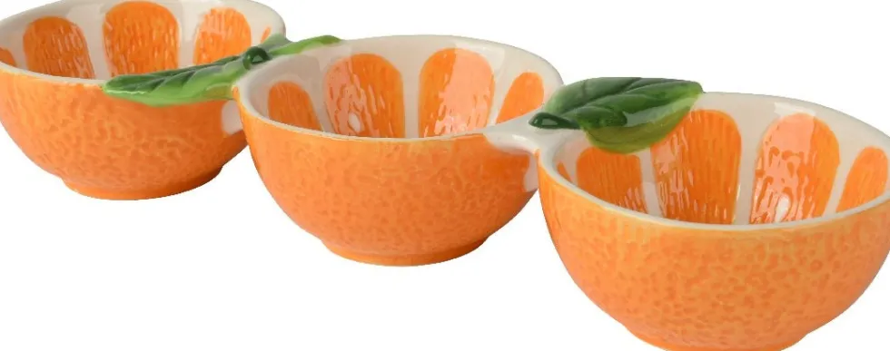 Kitchen Goods & More tapasschaaltjes Sinaasappel oranje 28 x 8 x 4 cm