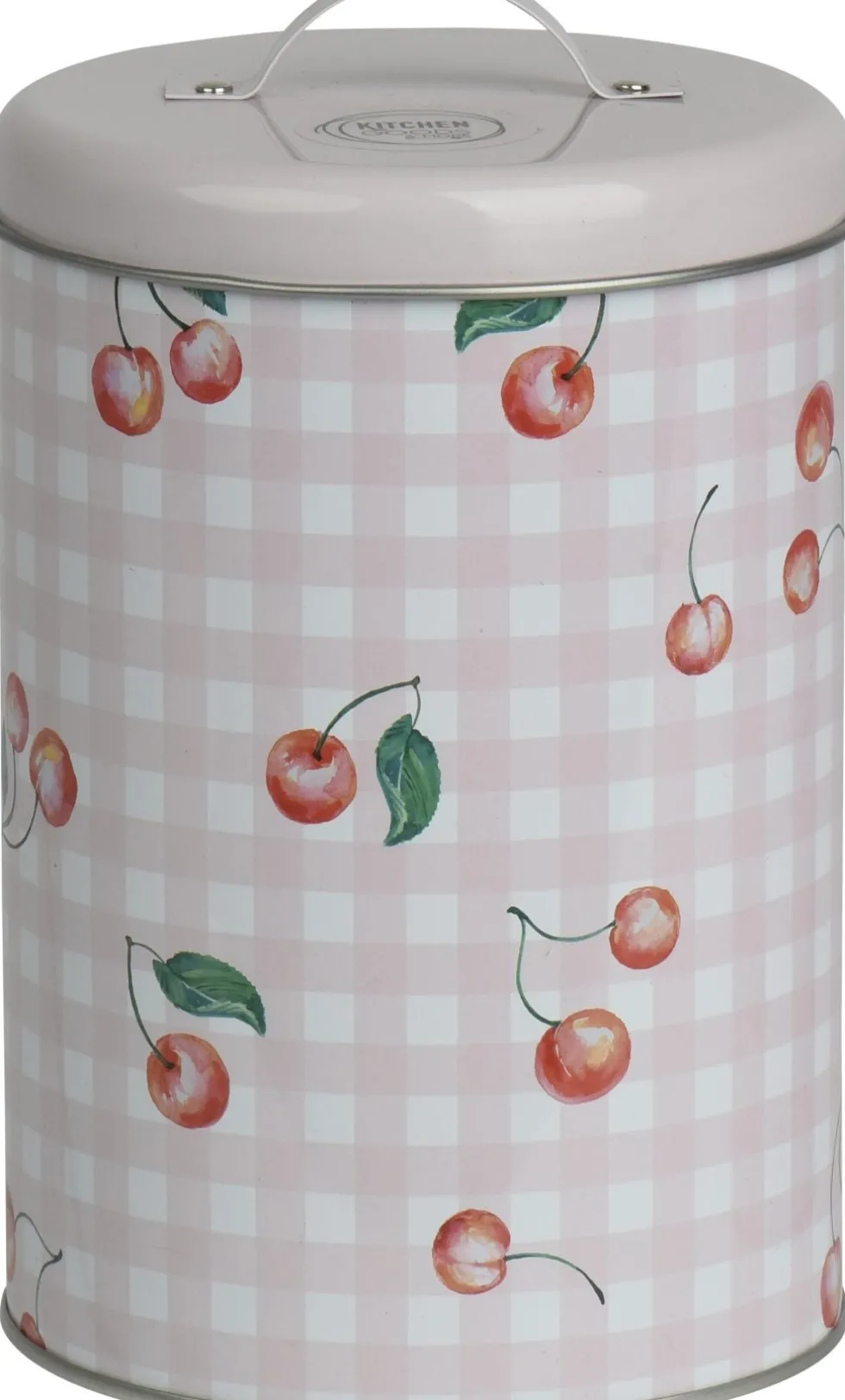 Kitchen Goods & More voorraadblik wit / roze D 11 H 17,5 cm