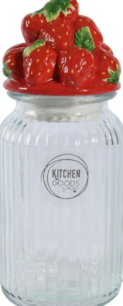 Kitchen Goods & More voorraadpot Aardbei rood D 11 H 26,5 cm