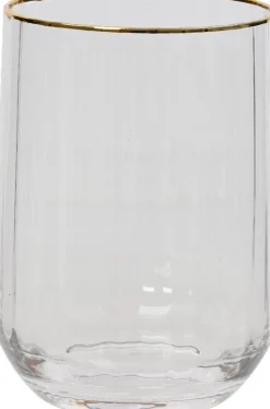 Kitchen Goods & More waterglas met goudrand 320 ml