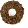 Krans mos met dennenappels Rema naturel D 30 H 5 cm