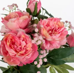 kunstbloemen boeket Kim oranjeroze H 55 cm