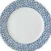 Laura Ashley gebaksbord Floris blauw D 18 H 1,7 cm