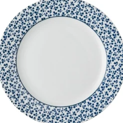 Laura Ashley gebaksbord Floris blauw D 18 H 1,7 cm