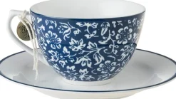 Laura Ashley kop en schotel Alyssa blauw 0,26 L