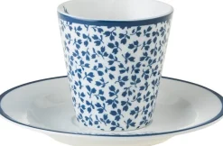 Laura Ashley kop en schotel Floris blauw 0,9 L