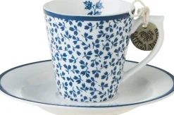 Laura Ashley kop en schotel Floris blauw 0,9 L